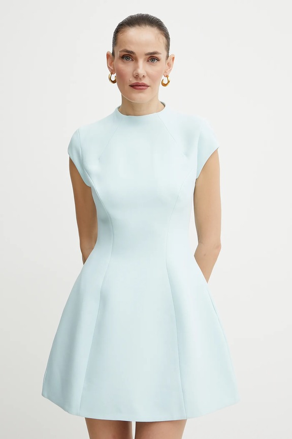 Bardot sukienka DELPHI z elastanem turkusowy 59329DB