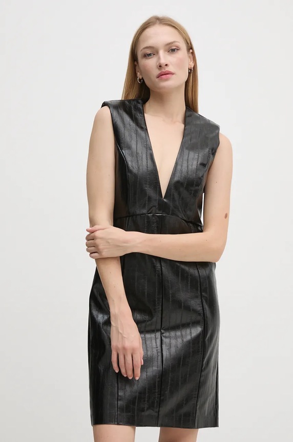 Šaty Sisley mini černá 4S6DLV06O