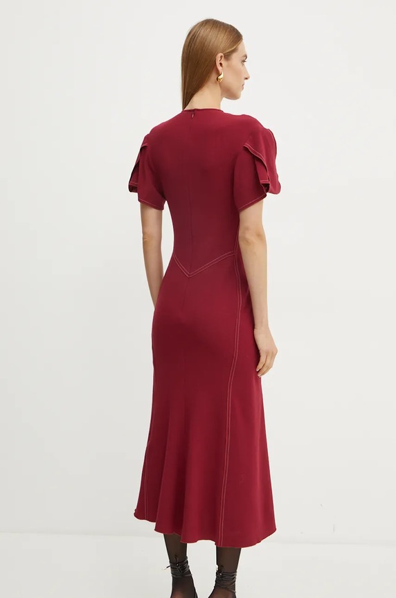 Ruházat Victoria Beckham gyapjú ruha 1424WDR005195C piros
