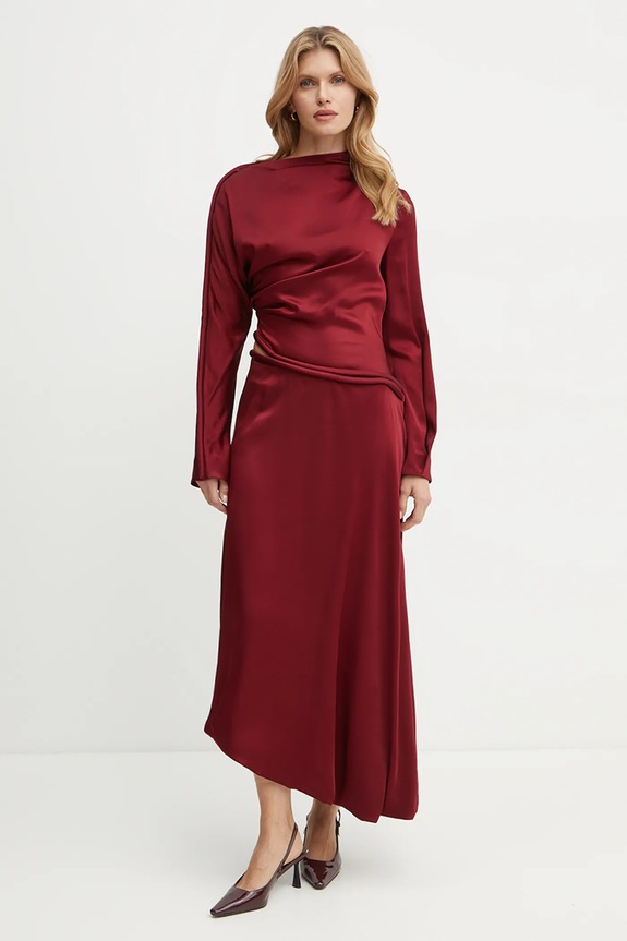 Odzież Victoria Beckham sukienka 1424WDR005829A bordowy