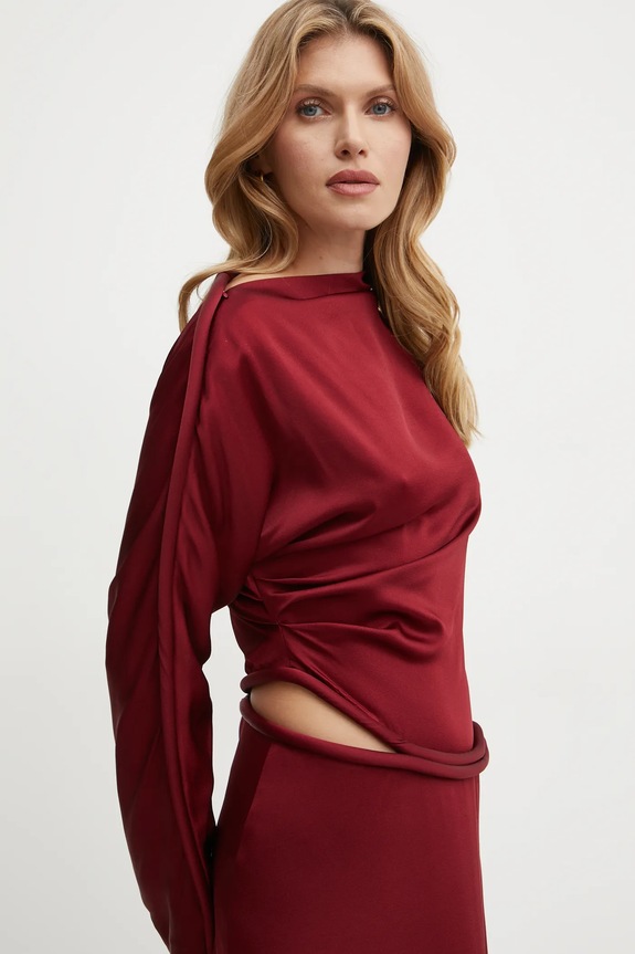Victoria Beckham sukienka bordowy 1424WDR005829A