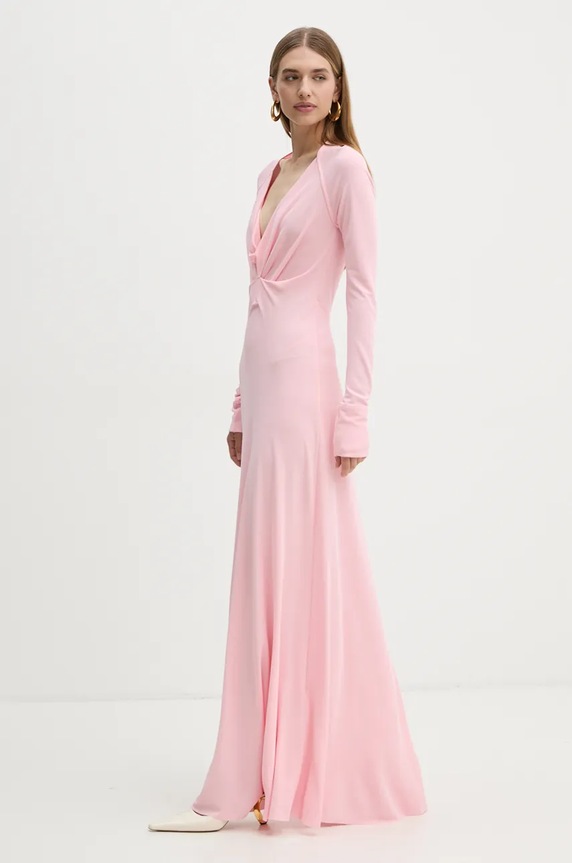 Victoria Beckham sukienka 1424WDR005950A różowy AW24