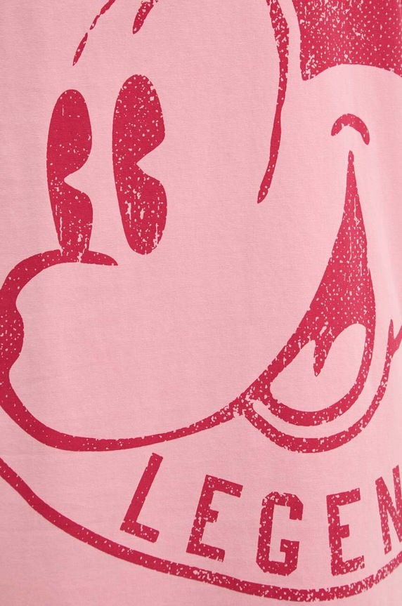 Βαμβακερό φόρεμα Desigual 19-MICKEY x Disney 24WWVK79 ροζ