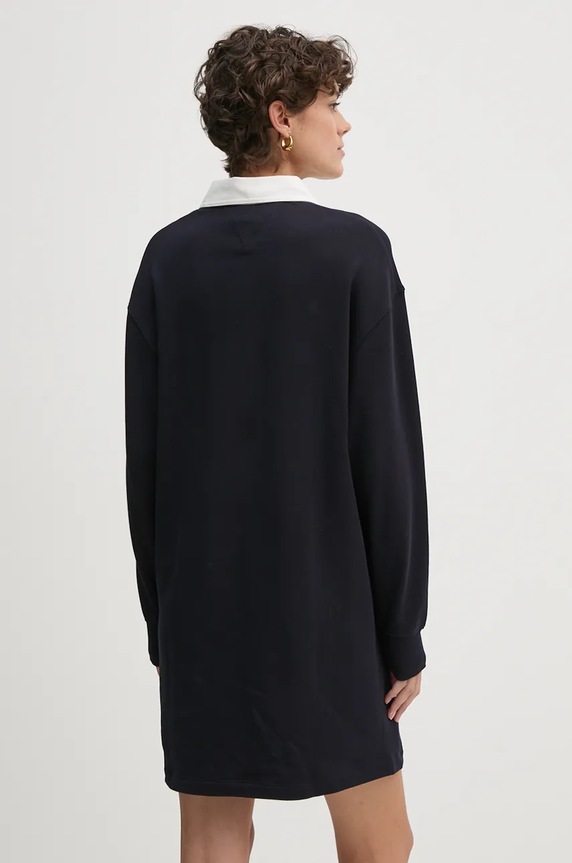 Îmbrăcăminte Tommy Hilfiger rochie din bumbac WW0WW42914 bleumarin