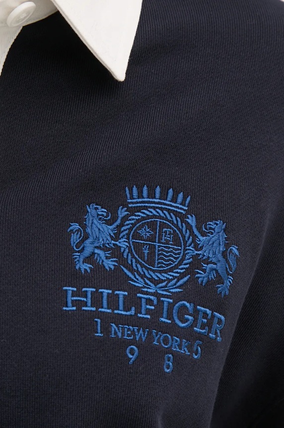 Tommy Hilfiger rochie din bumbac WW0WW42914 bleumarin