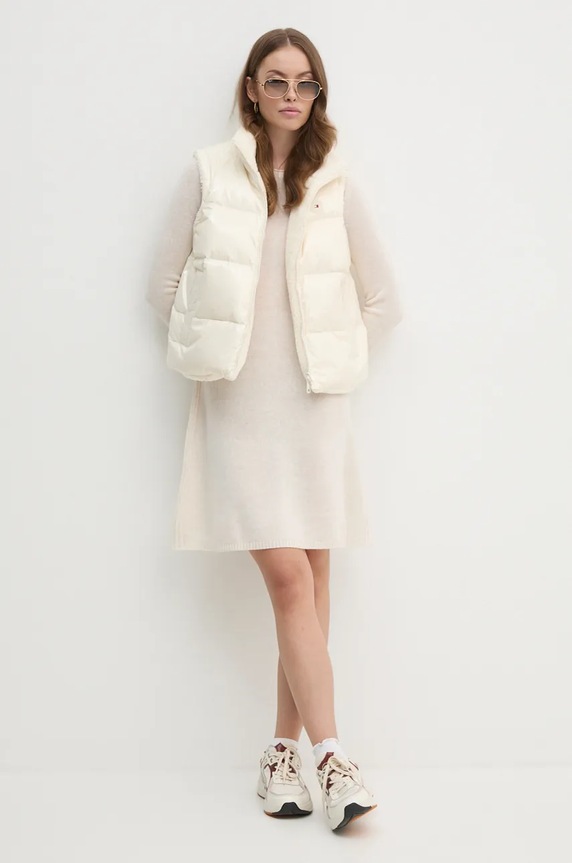 Šaty Tommy Hilfiger WW0WW44162 béžová AW24