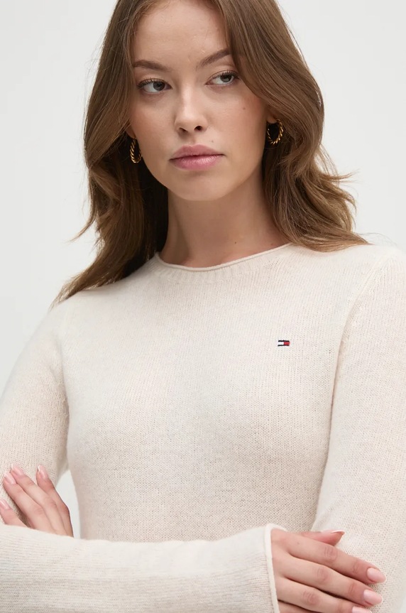 Šaty Tommy Hilfiger béžová WW0WW44162