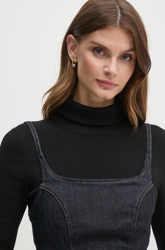 Φόρεμα τζιν Calvin Klein Jeans σκούρο μπλε J20J223980