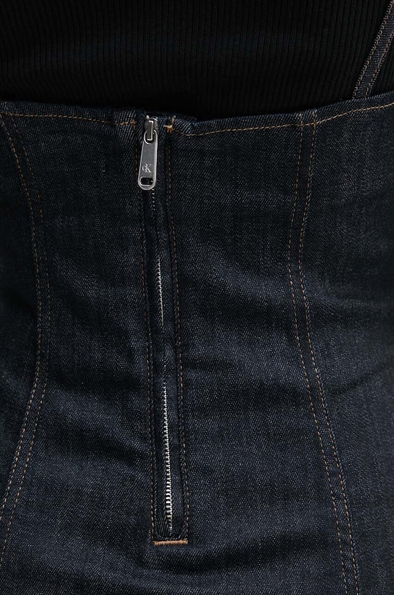 Φόρεμα τζιν Calvin Klein Jeans J20J223980 σκούρο μπλε