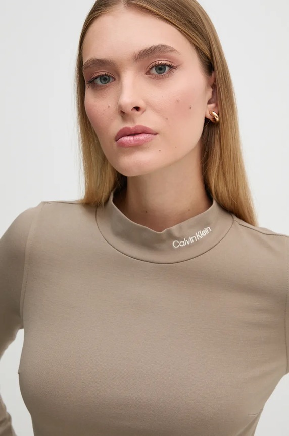 Šaty Calvin Klein Jeans zelená J20J225395