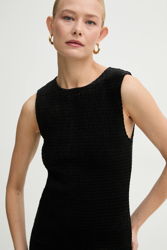 Βελούδινο φόρεμα MICHAEL Michael Kors μαύρο MF482MLF0P