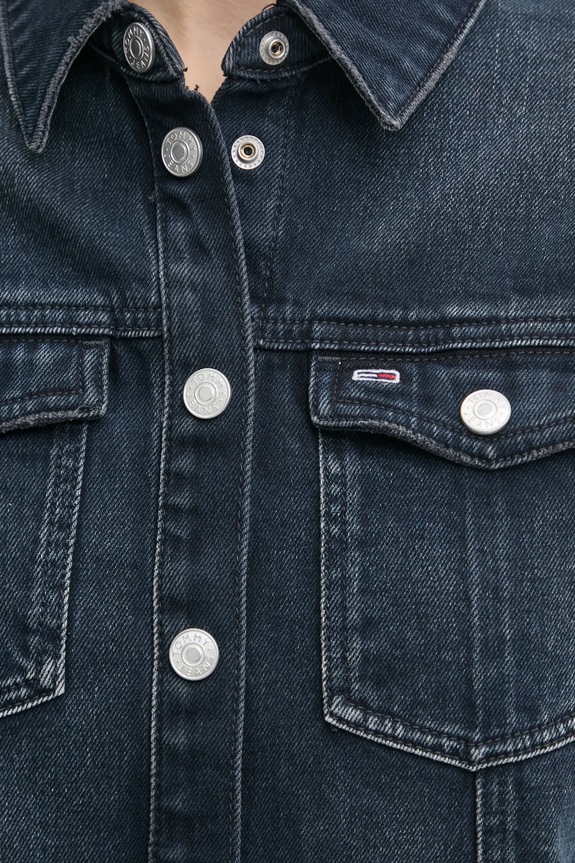 Rifľové šaty Tommy Jeans DW0DW19735 tmavomodrá
