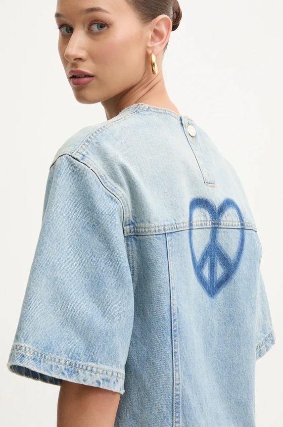 Džínové šaty Moschino Jeans 0415.8720 modrá