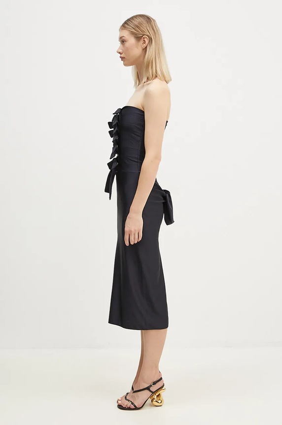 Coperni ruha Jersey Knot Gala COPR110BIS545 fekete AW24