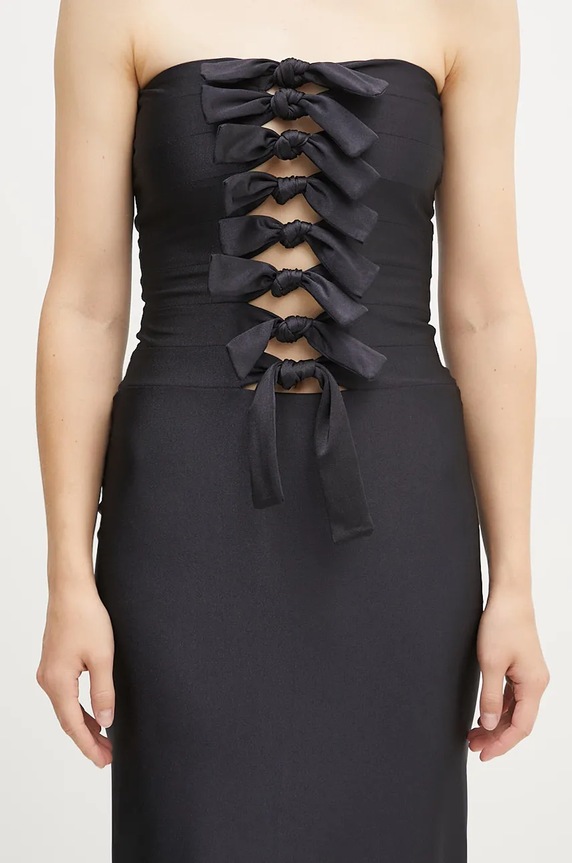Coperni ruha Jersey Knot Gala fekete COPR110BIS545