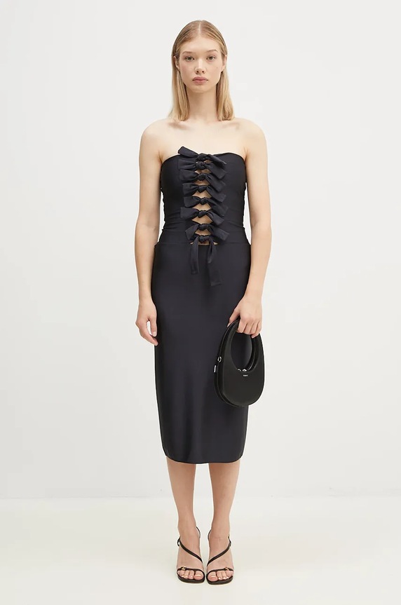 Coperni ruha Jersey Knot Gala COPR110BIS545 fekete