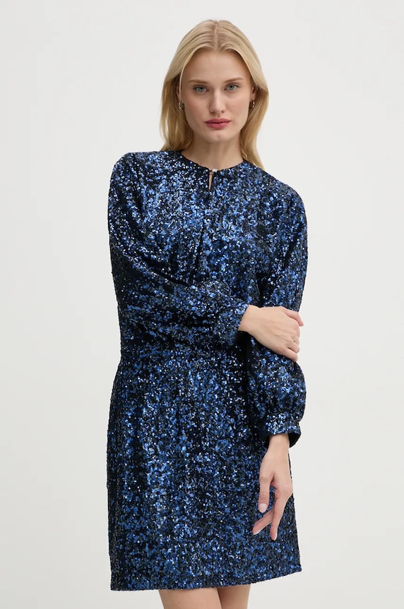 Ρούχα Φόρεμα από συνδιασμό μεταξιού ZADIG&VOLTAIRE WWDR01365 μπλε