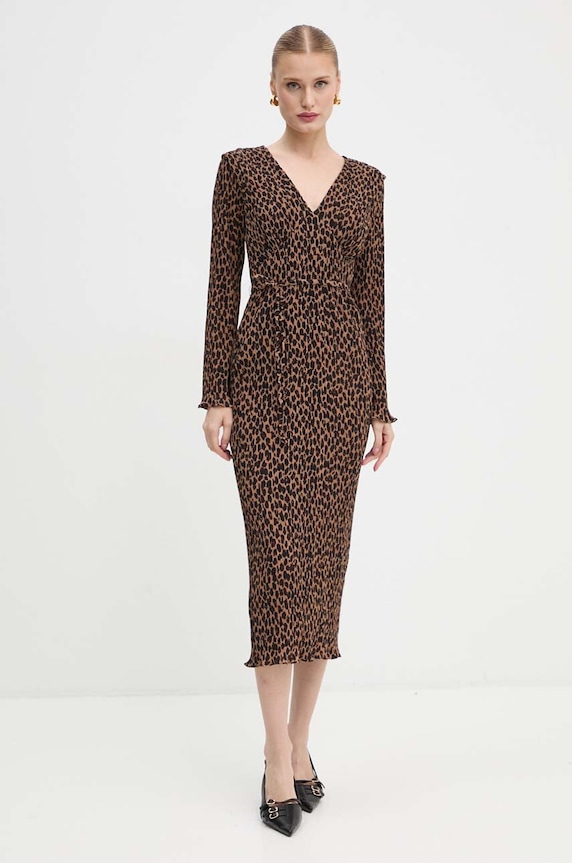 Φόρεμα Never Fully Dressed Leopard Celeste Dress NFDDR1701 μπεζ AW24