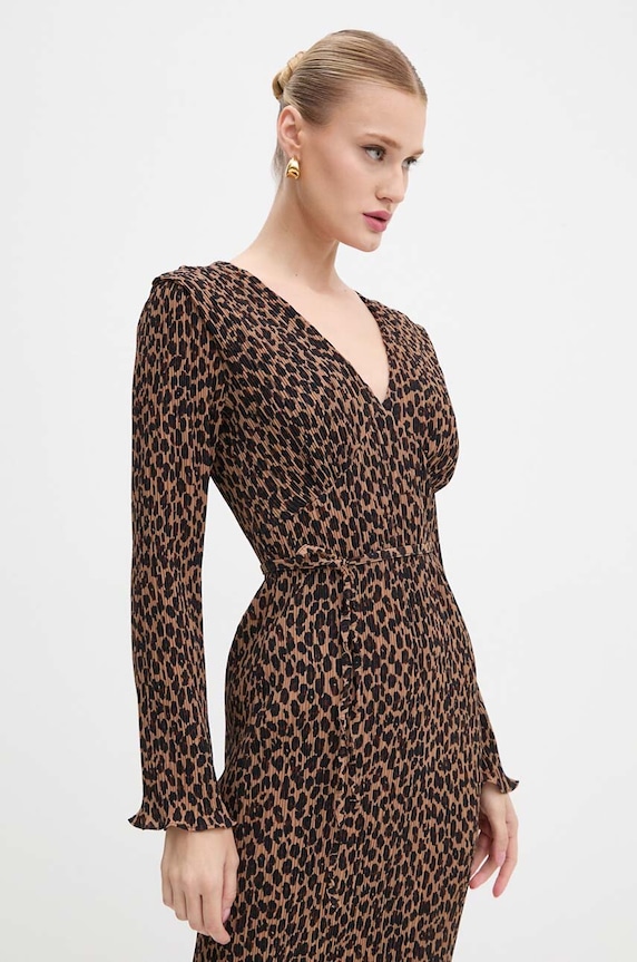 Φόρεμα Never Fully Dressed Leopard Celeste Dress μπεζ NFDDR1701