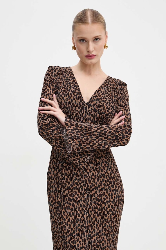 Φόρεμα Never Fully Dressed Leopard Celeste Dress NFDDR1701 μπεζ