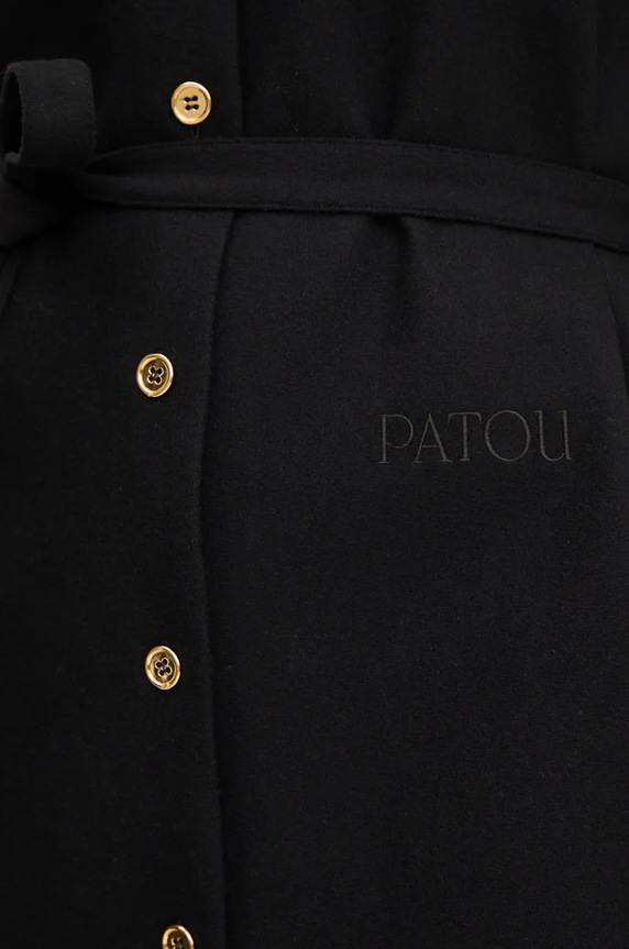 Μάλλινο φόρεμα Patou DR1530189 μαύρο