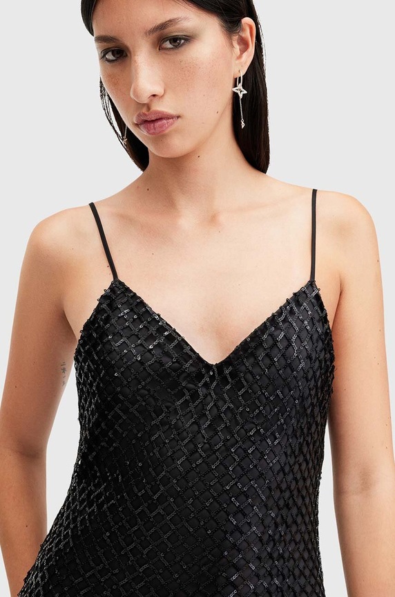 AllSaints sukienka CHANTELLE W062DB czarny AW25