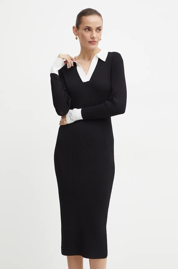 Šaty Karl Lagerfeld mini černá 246W1319