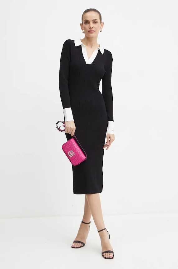 Šaty Karl Lagerfeld 246W1319 černá AW24