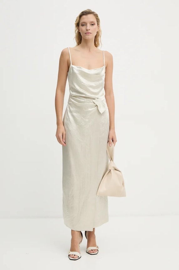 Haljina Nanushka BRIAR maxi bež NW24PFBS13171