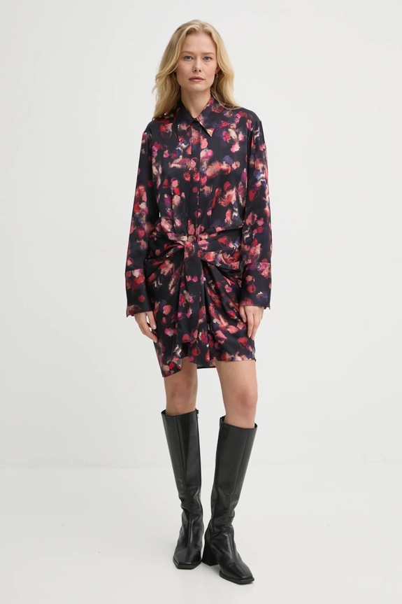 A.L.C. selyem ruha Mia 6DRES00097 fekete AW24