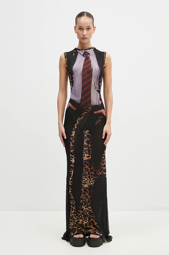 Ottolinger dress Mesh Maxi Dress all-over print multicolor 2201030107