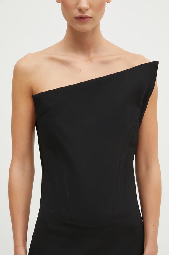 Sportmax sukienka z domieszką wełny Angolo1234 czarny 2422226123600
