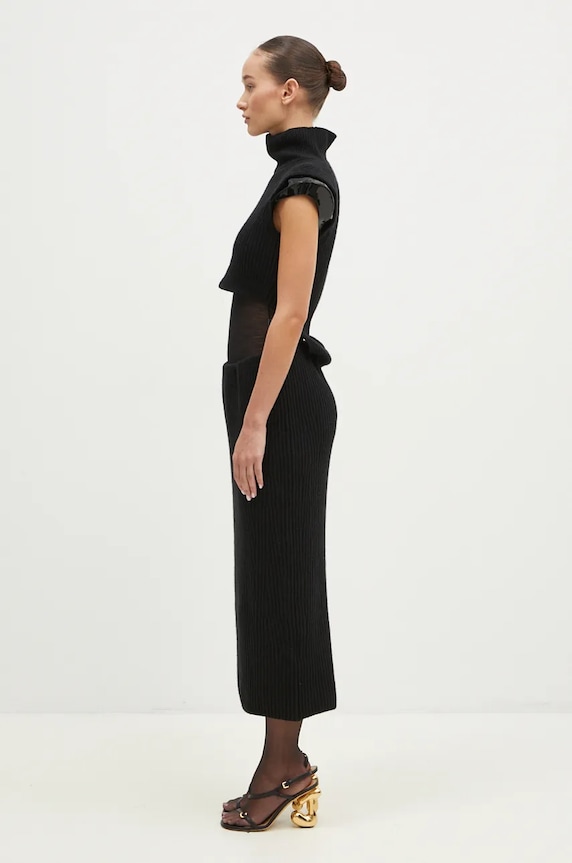 Sportmax vestito in lana Arabba1234 2422396013600 nero AW24