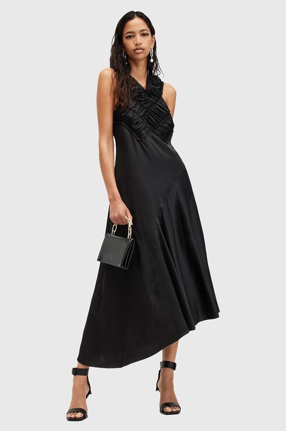 Φόρεμα AllSaints MAHREE DRESS W064DC μαύρο