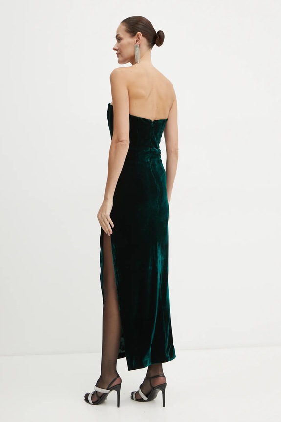 Îmbrăcăminte Bardot rochie de catifea EVERLASTING 58082DB4 verde