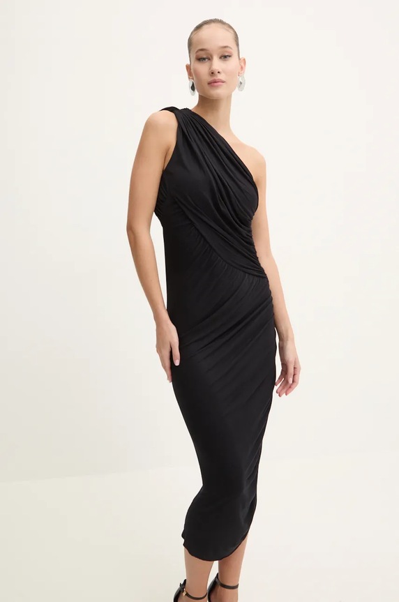 Rick Owens Lilies vestito viscosa nero LI02D5526RV