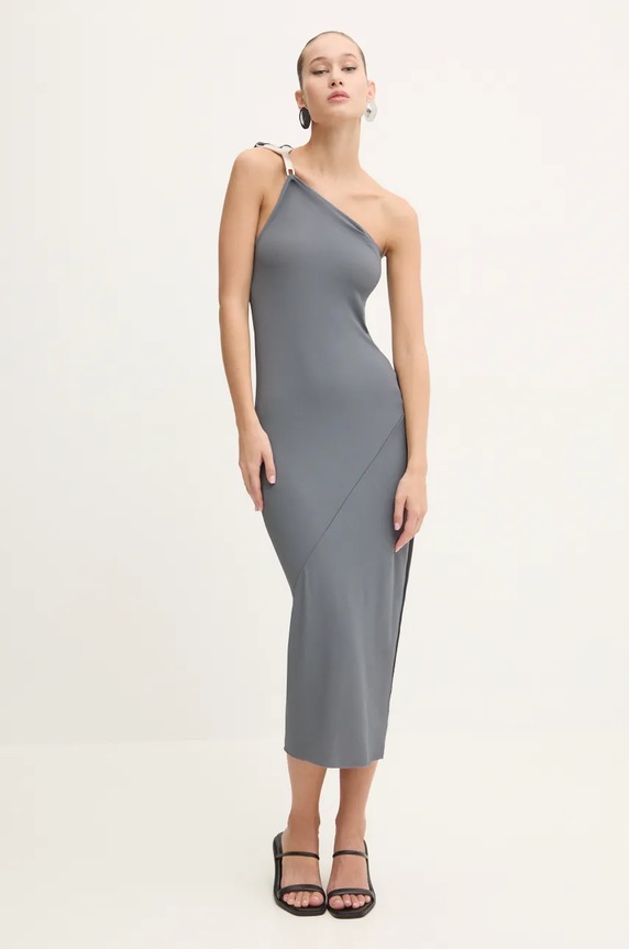 Φόρεμα Rick Owens Lilies LI02D5534CVI γκρί AW24