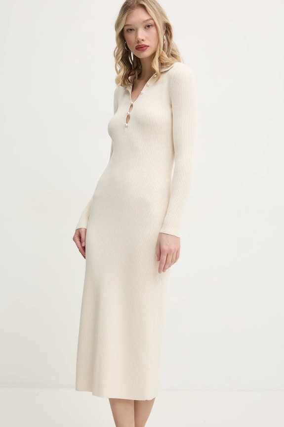 Šaty Abercrombie & Fitch KI159.4763.178 béžová AW24