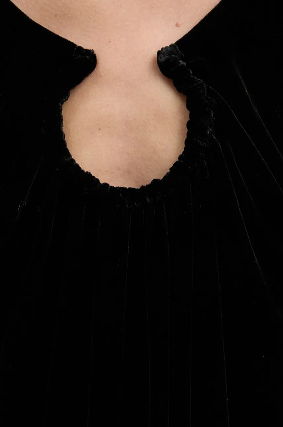 By Malene Birger sukienka z domieszką jedwabiu ROSAE Q72634002 czarny