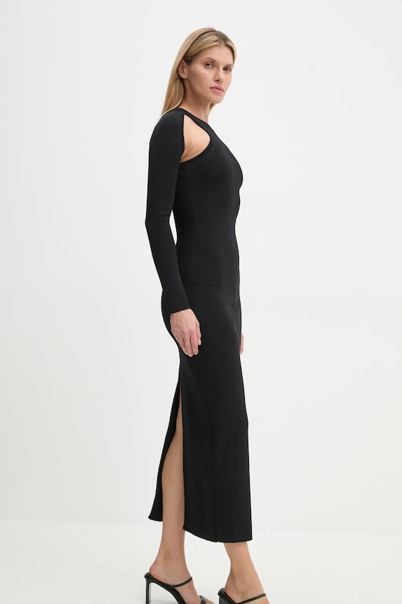 Nanushka sukienka ANITTA czarny NW24FWDR43099