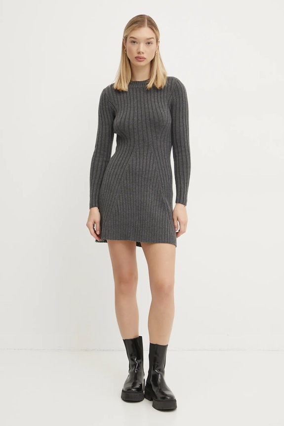 Šaty Hollister Co. KI359.4194.122 sivá AW24