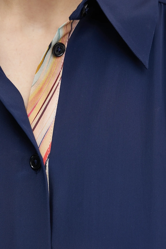 Сукня з домішкою шовку PS Paul Smith W2R.606D.P31186 темно-синій