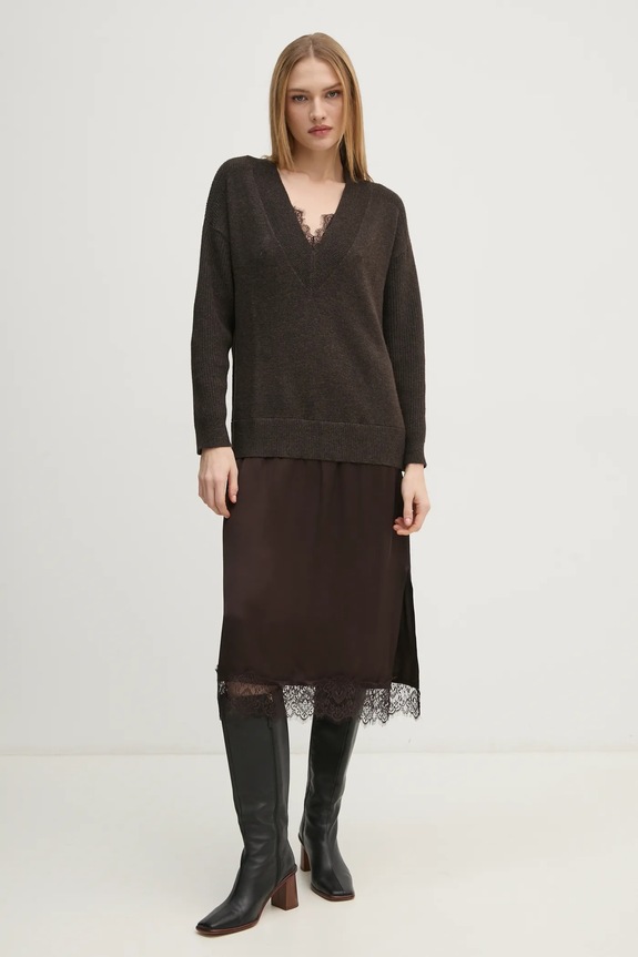 Pedro del Hierro sukienka casual brązowy 6198629