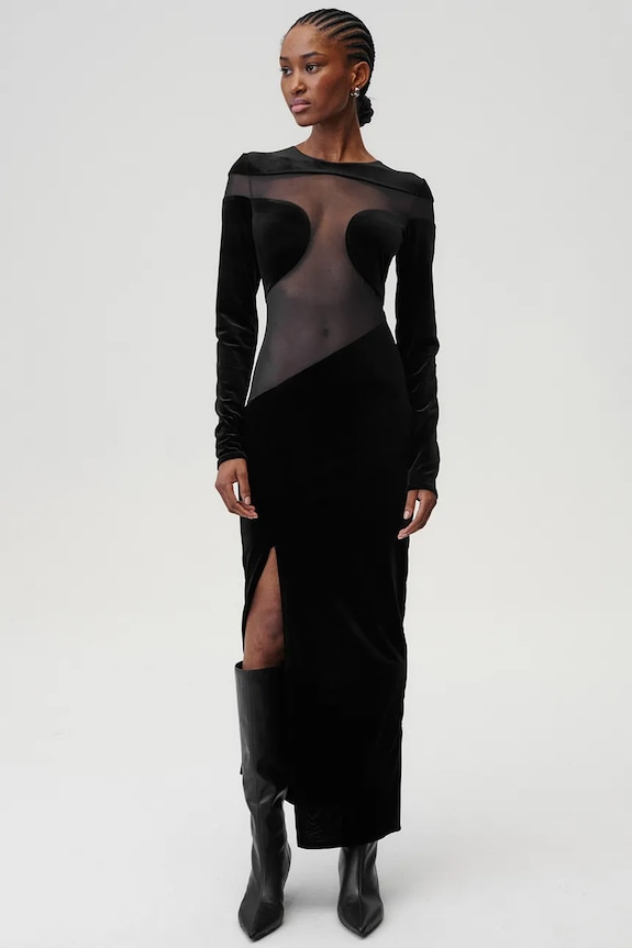 Šaty Undress Code Velvet Sky Dress 732UC černá AW24