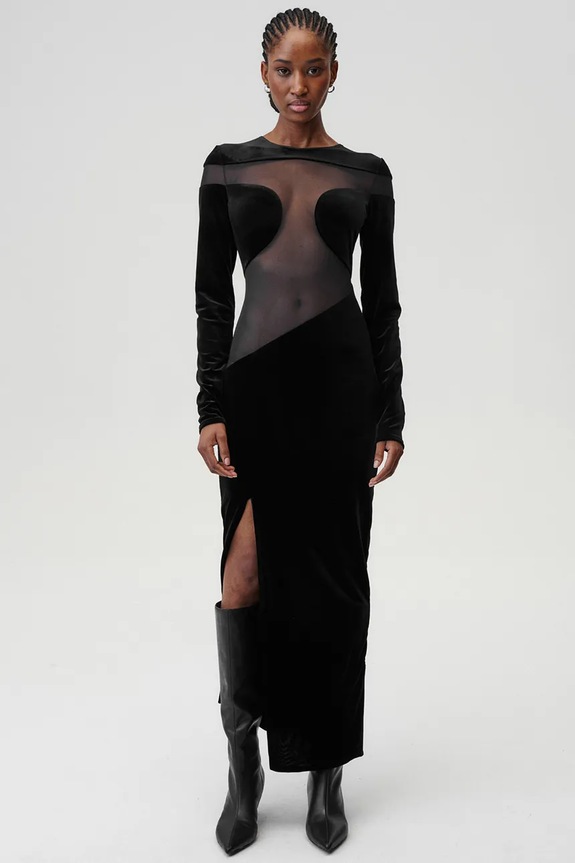 Šaty Undress Code Velvet Sky Dress černá 732UC
