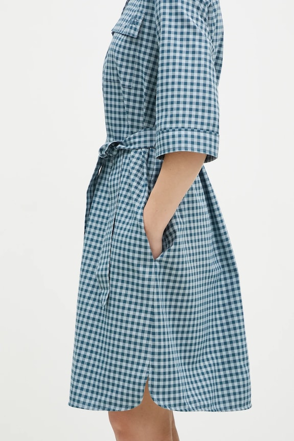 Хлопковое платье Maison Kitsuné Double Pocket NW01620WC5015 голубой