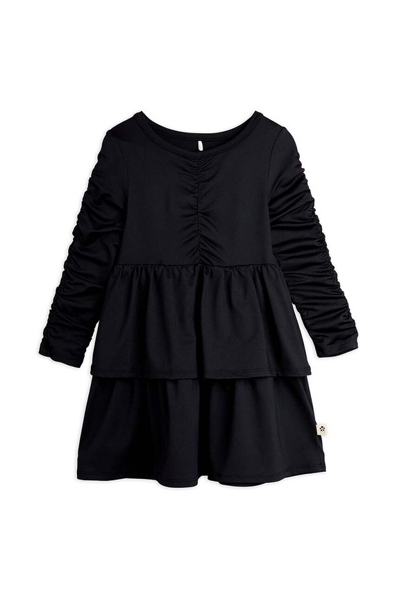 Παιδικό φόρεμα Mini Rodini 2465011099 μαύρο AW24