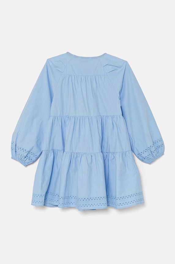 Детска памучна рокля Tommy Hilfiger KG0KG08022.9BYH.128.176 син AW24