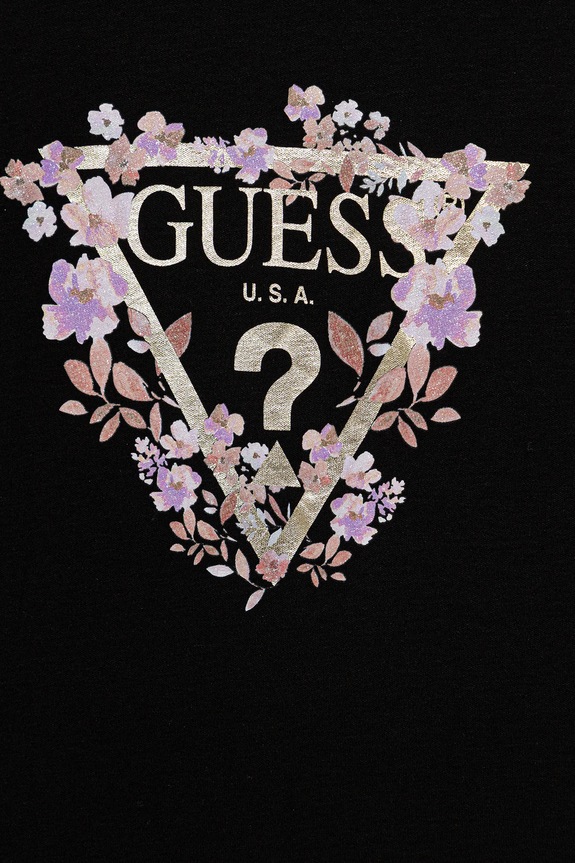 Dievča Dievčenské bavlnené šaty Guess J3YK13.KA6W4.9BYH čierna
