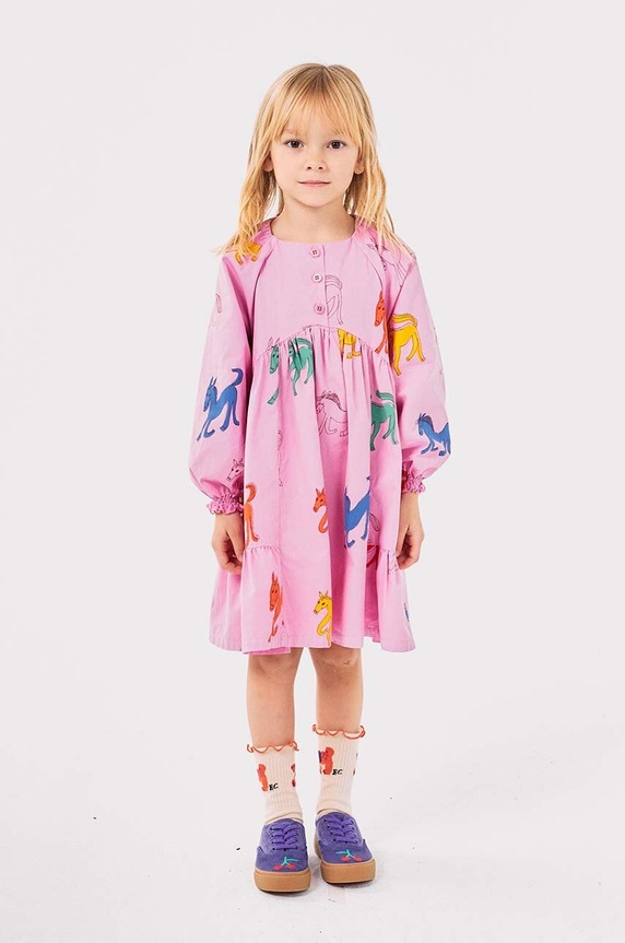 Dětské bavlněné šaty Bobo Choses Wonder Horse 224AC110
